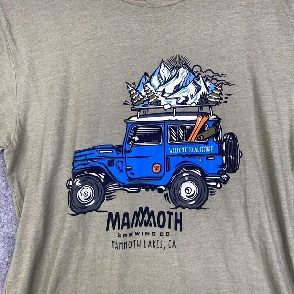 Wild Tribute Shirt Adult Small Mammoth California Green - Picture 2 of 7